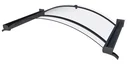 Bogenvordach Typ BV/B 160, 160 x 90 x 25 cm, Anthrazit, 4 mm klar