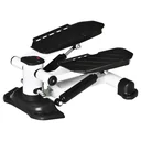 Mini Stepper Minifahrrad Fitness Heimtrainer LCD-Bildschirm mit zwei großen Pedalen Metall ABS Weiß+Schwarz 48 x 34 x 21