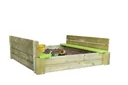 Holz Sandkasten und Sandgrube, 120x120x25 cm