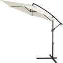 Sonnenschirm faltbarer Aluminium Creme mit Kurbel Ø 300 cm
