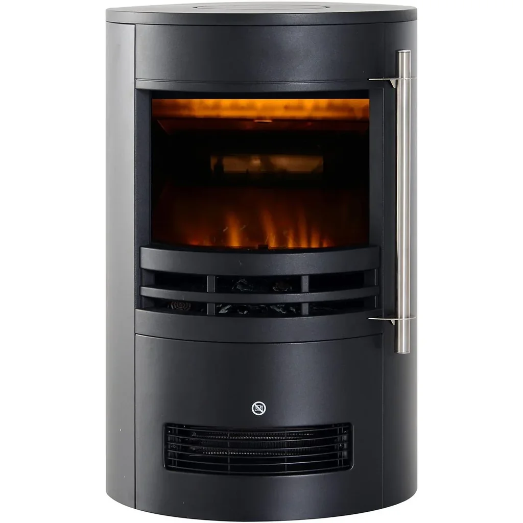Kaminofen mit Flammeneffekt schwarz