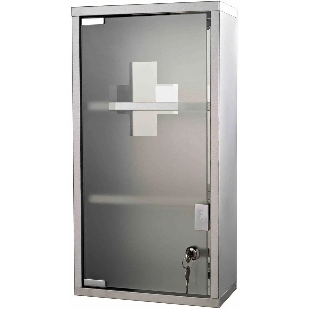 Medizinschrank Medikamentenschrank Arzneischrank 3 Fächer Edelstahl