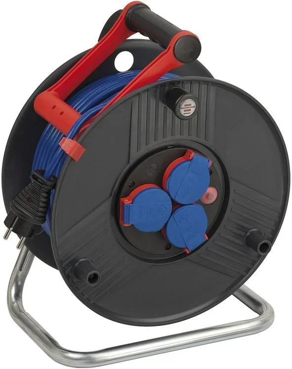 Kabeltrommel Garant IP44, Durchmesser 290mm, 50m blaues Bremaxx Kabel