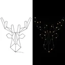 LED-Rentier Weihnachten Metall Warmweiß