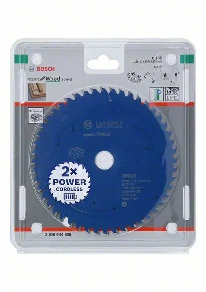 Kreissägeblatt für Akkusägen, Expert for Wood, 165 x 1,5/1 x 20 mm