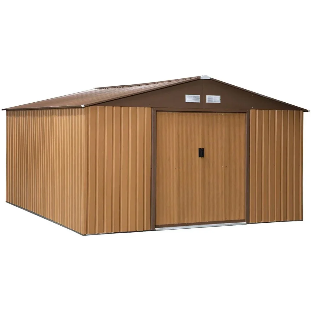 Werkzeugablage mit Bodenplatte Metall Braun 340 L x 386 B x 200 H cm