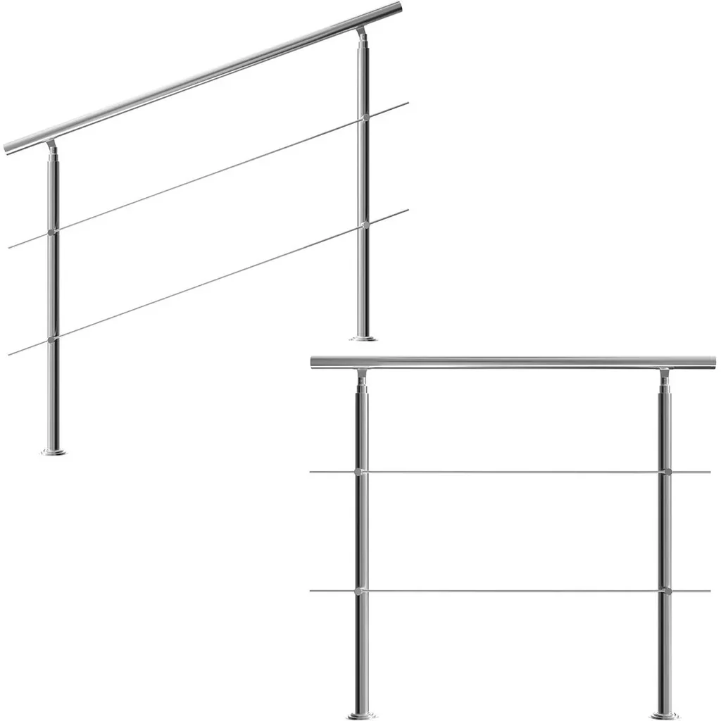 Geländer - Edelstahl - 150 cm - 2 Streben
