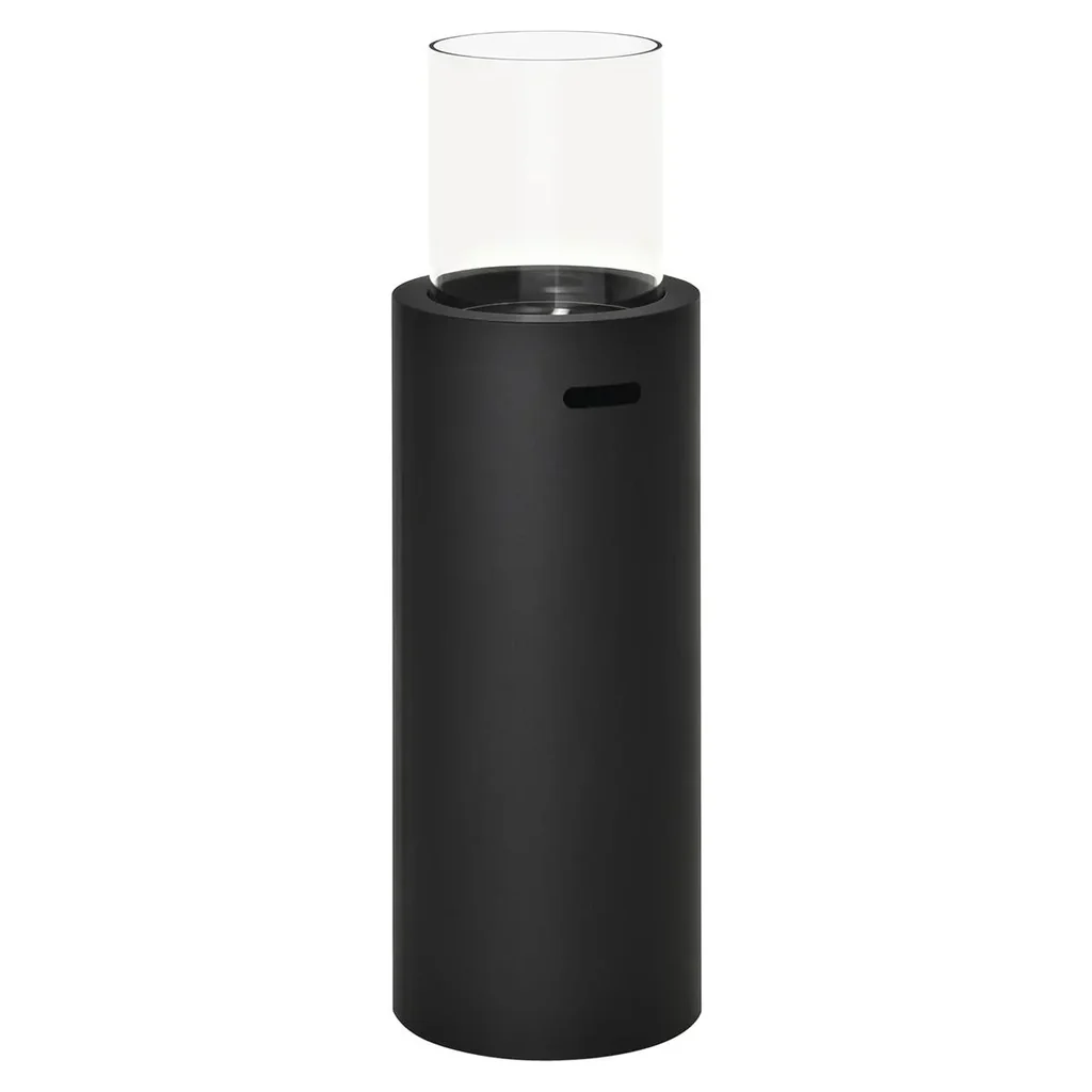 Ethanol-Kamin Bio-Ethanol-Brenner 0,4L 1 Std. Brenndauer 1000W kein Rauch Stahl gehärtetes Glas Schwarz 30 x 30 x 94 cm