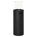 Ethanol-Kamin Bio-Ethanol-Brenner 0,4L 1 Std. Brenndauer 1000W kein Rauch Stahl gehärtetes Glas Schwarz 30 x 30 x 94 cm