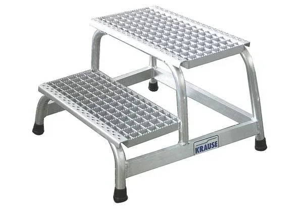 Alu Montagetritt 2-Gitterrost Stufenleiter