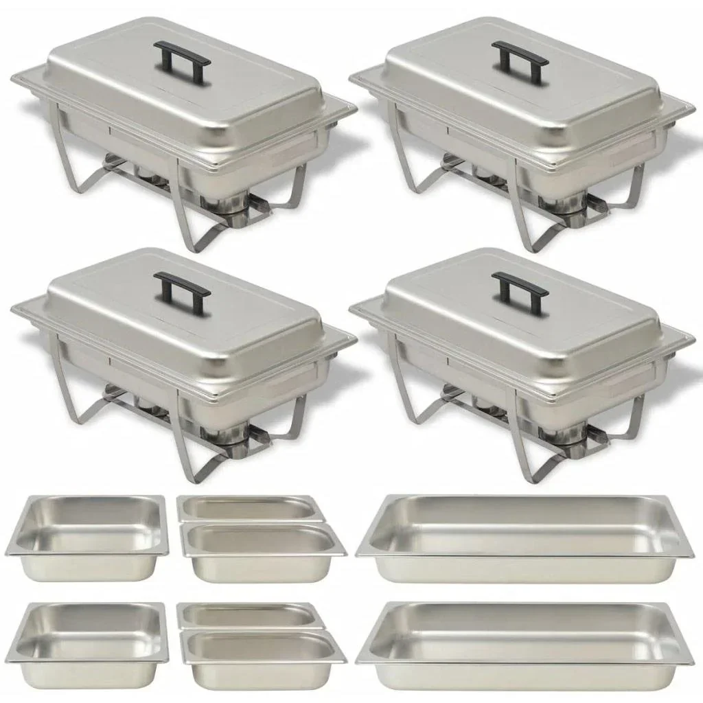 Rechaud-Set, Edelstahl, 4-teilig