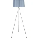 Stehlampe Tripod Schlafzimmer Standleuchte Stehleuchte 40W Metall grau ?48 x 156 cm