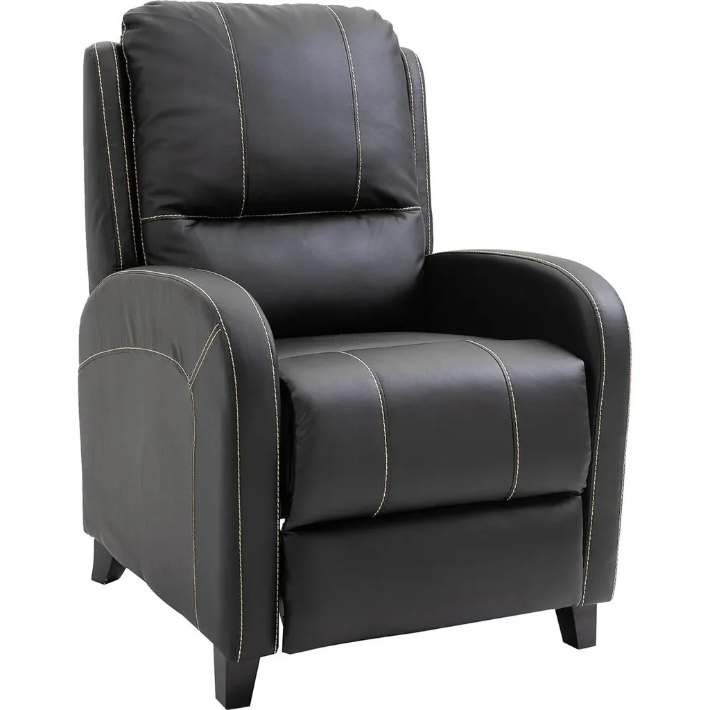 Massagesessel mit Fußstütze und Heizfunktion Relaxsessel Schwarz 70 x 93 x 100 cm
