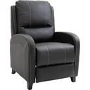 Massagesessel mit Fußstütze und Heizfunktion Relaxsessel Schwarz 70 x 93 x 100 cm