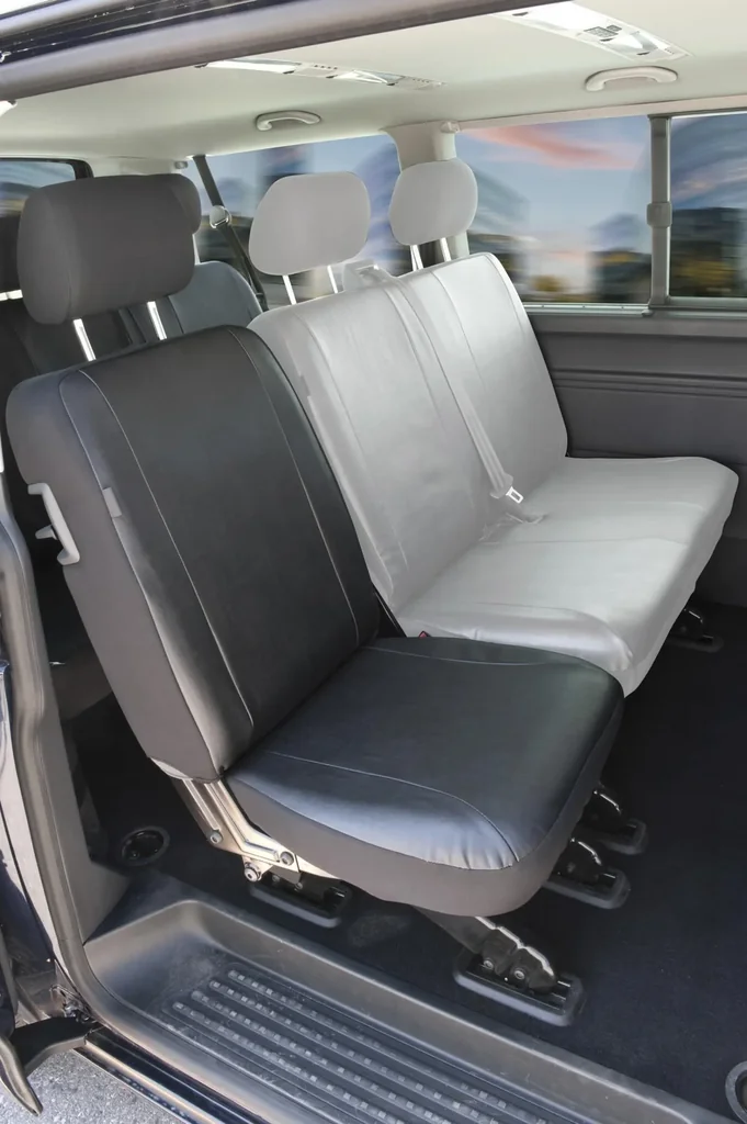 Passform Sitzbezüge VW T6 für Einzelsitz hinten aus Kunstleder ab Baujahr 07/2015 bis heute
