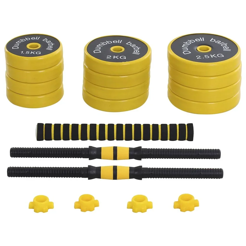 2-in-1 Hantelset gelb/schwarz