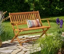 Gartenbank aus Eukalyptusholz 120x55x90cm FSC-zertifiziert klappbar