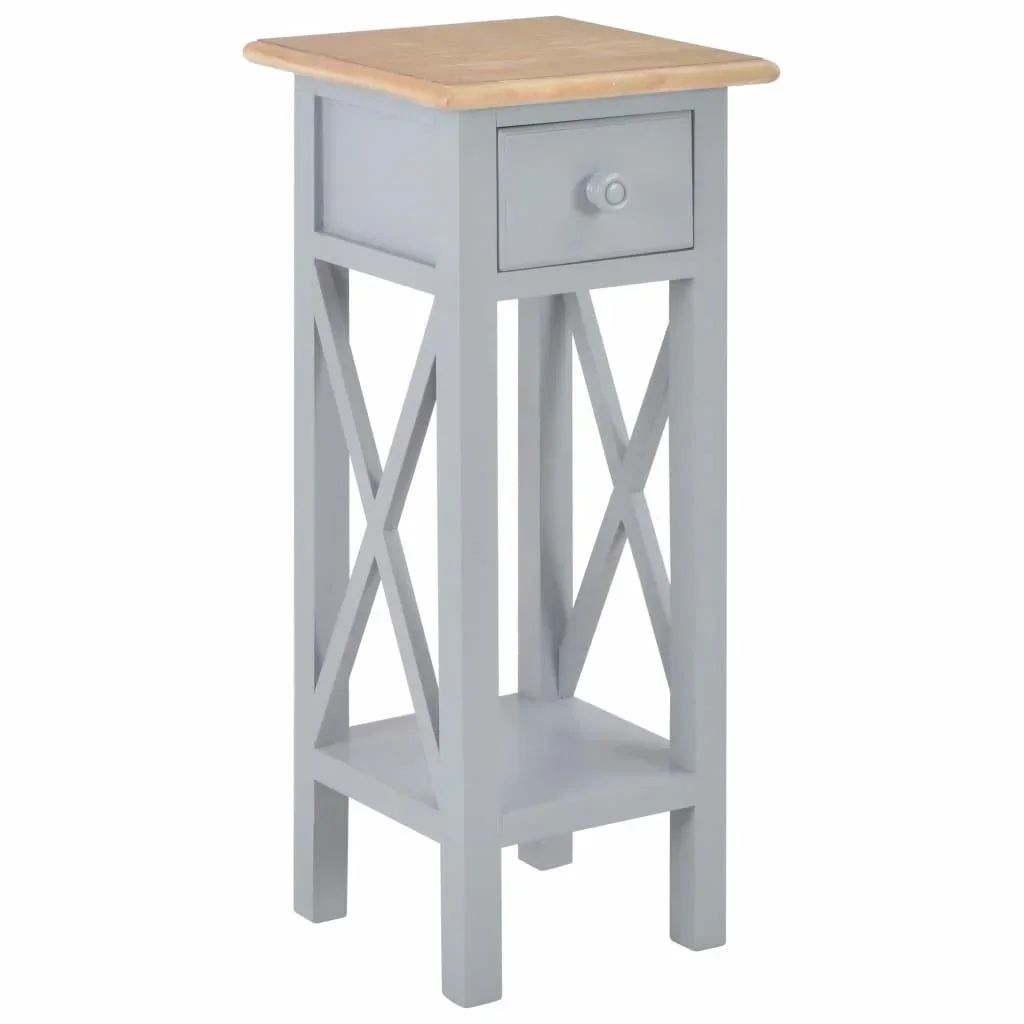 Beistelltisch 27x27x65,5 cm Holz grau