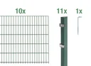 Doppelstabmattenzaun Komplettset, grün, Höhe 160 cm, Länge 20 m