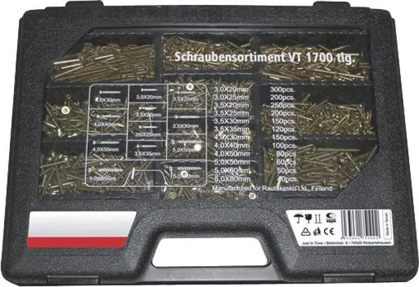 Schraubensortiment 1700-teilig