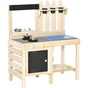 Outdoor Spielküche Sand Table Edelstahl Zubehör für 3-7 Jahre 81,5 x 46 x 102,5 cm