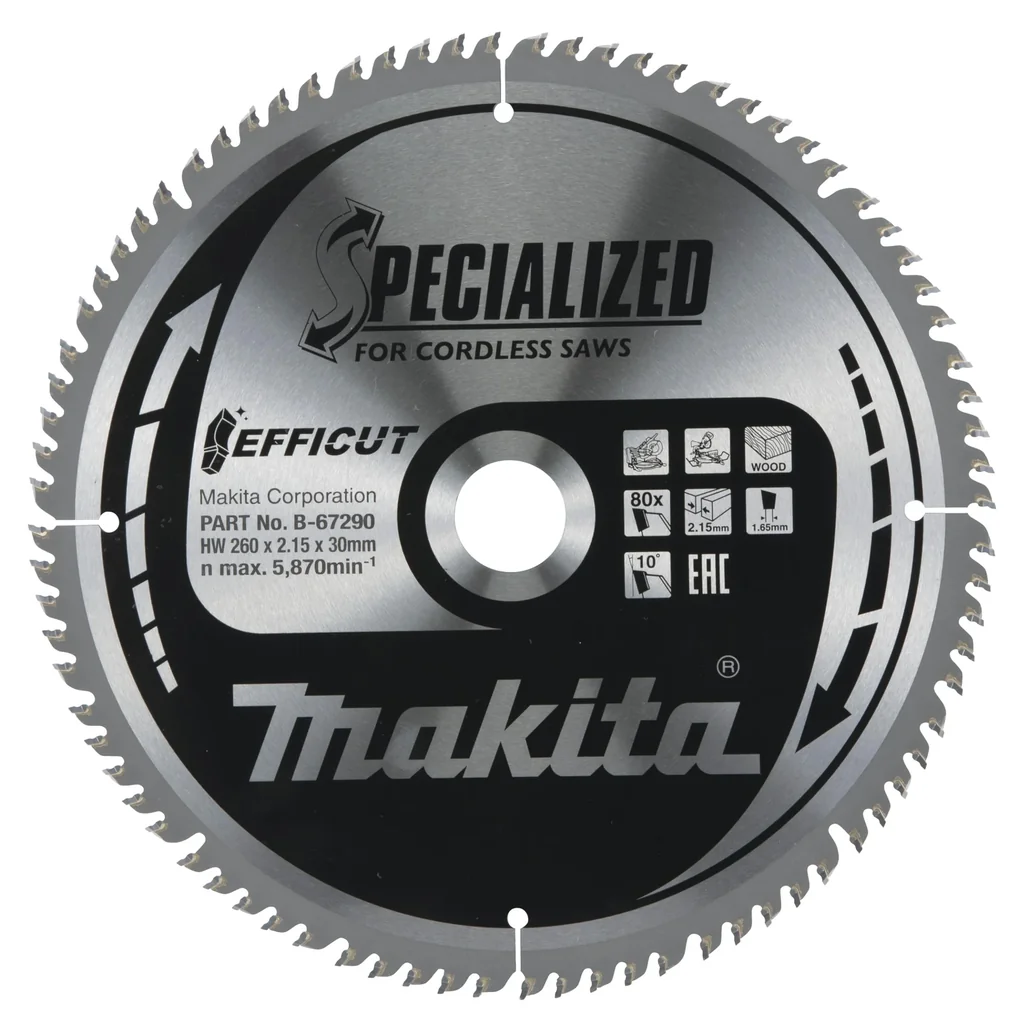 EFFICUT Sägeblatt 260x30x80Z