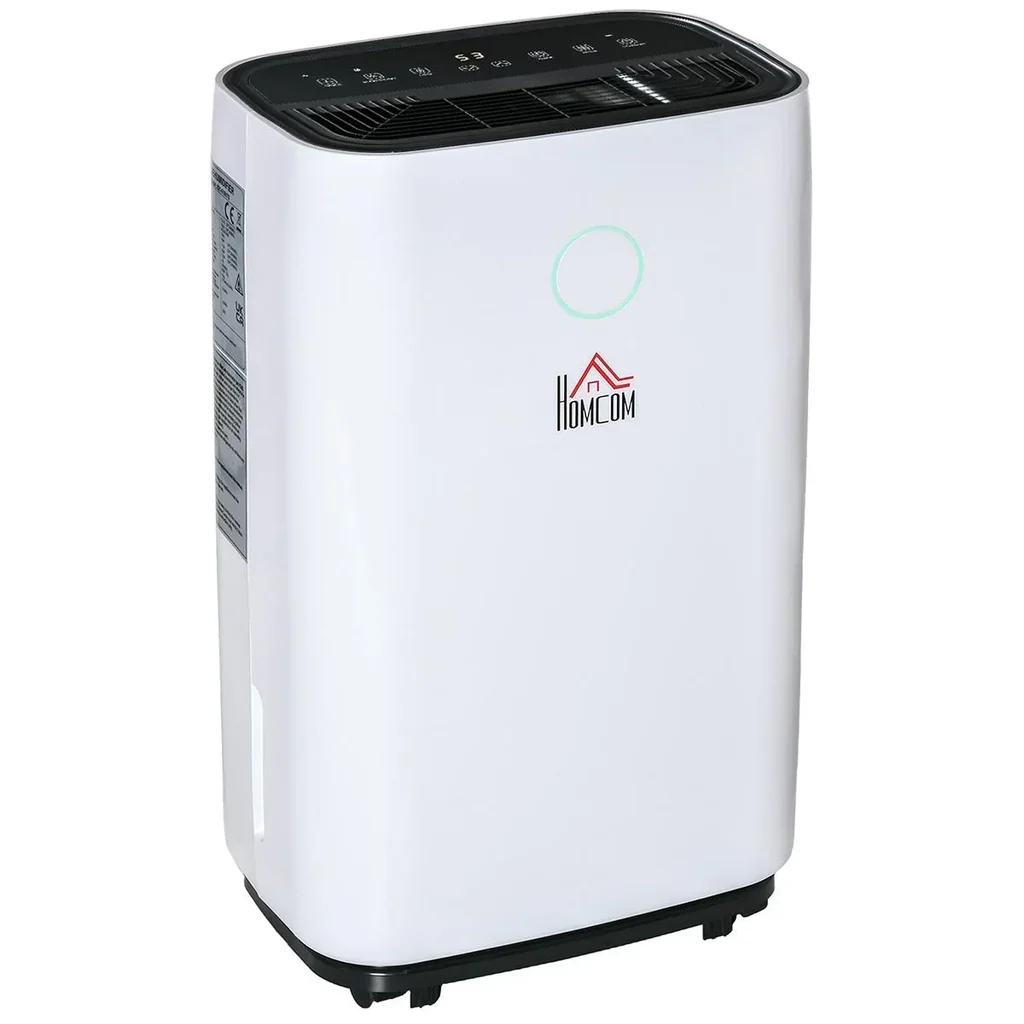 Luftentfeuchter 16-20 20 L / 24 h 4000 ml mit Rädern ABS weiß 33,5 x 23 x 57 cm