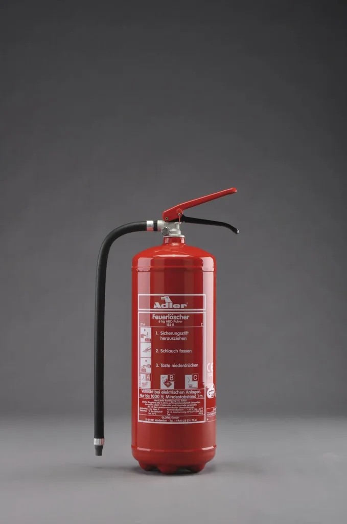 Feuerlöscher PDE 6,6 kg, Pulverlöscher, 34A, 183B,C, frostsicher