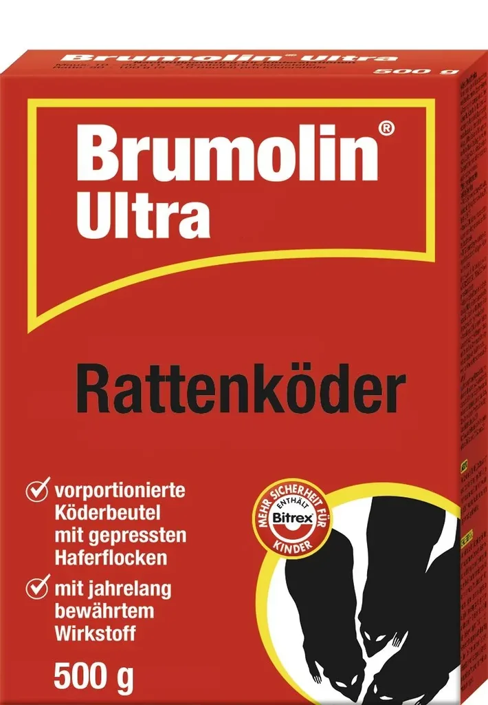 Brumolin Ultra Rattenköder, 500 g - anwendungsfertig