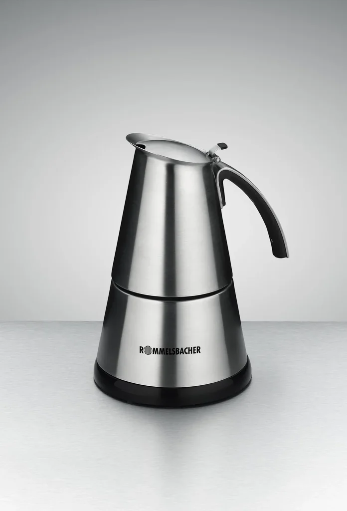 Espressokocher „EKO 364/E“, 365 Watt, Edelstahl, Silberfarben