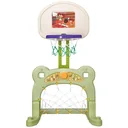 2 in 1 Fußball Basketball Basketballkorb Kinder Spielzeug Ball Grün L61 x B53 x H99 cm
