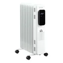 Ölradiator tragbar elektrisch Heizkörper 1830-2180W 3 Heizstufen 24-Stunden-Timing mit 4 Rollen Stahl 42,5 x 24 x 63 cm