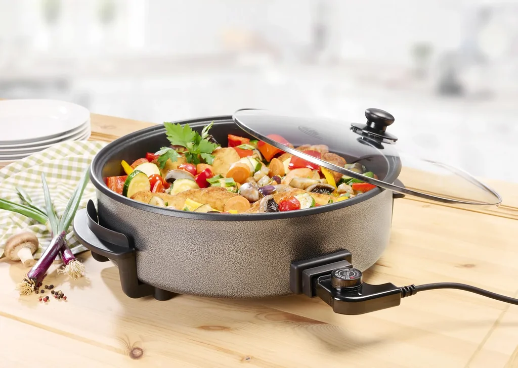 Party- und Pizzapfanne XXL 9 Liter, 1500 Watt