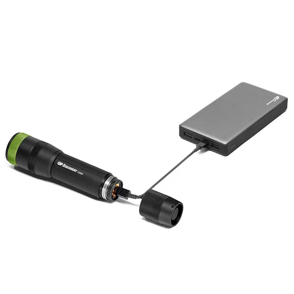 DISCOVERY wiederaufladbare Akku Taschenlampe mit 1000 Lumen, IPX7