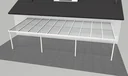 Terrassendach Premium, weiß, 10140 x 4060 mm - Polycarbonat Stegplatten 16 mm, bronze