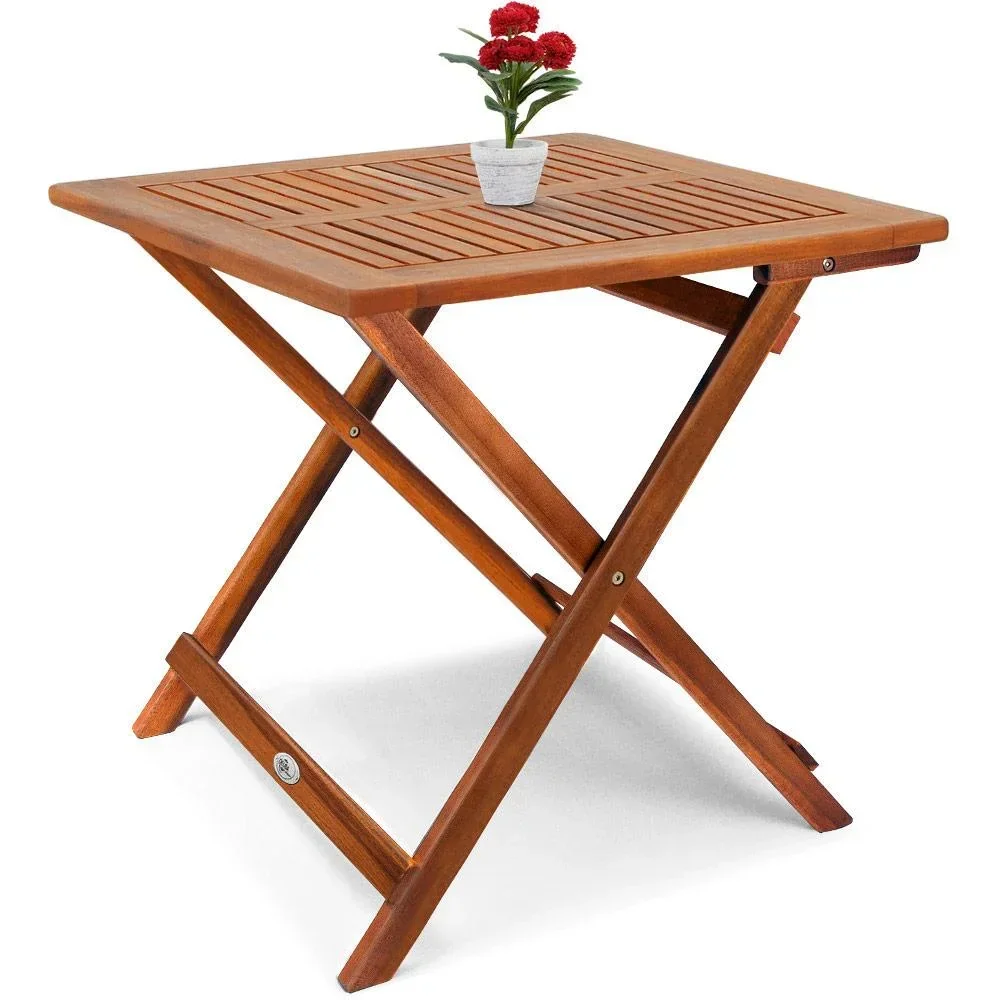 Beistelltisch - Bistrotisch - Akazienholz - 70x70x73cm - klappbar