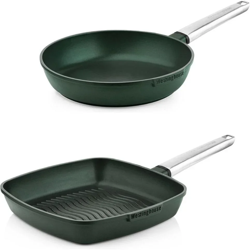 Performance Series Topfset - Grillpfanne 28 cm + Bratpfanne 28 cm - Grün
