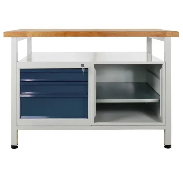 Werkbank "Premium" 3 Schubladen, 1 Regal, L1200xB600xH840mm