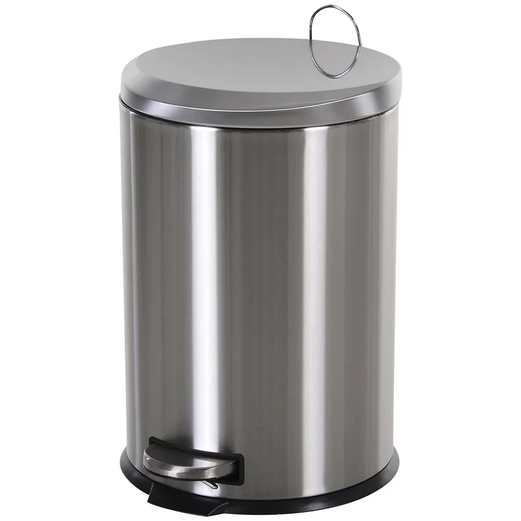Kücheneimer mit Inneneimer silber/schwarz