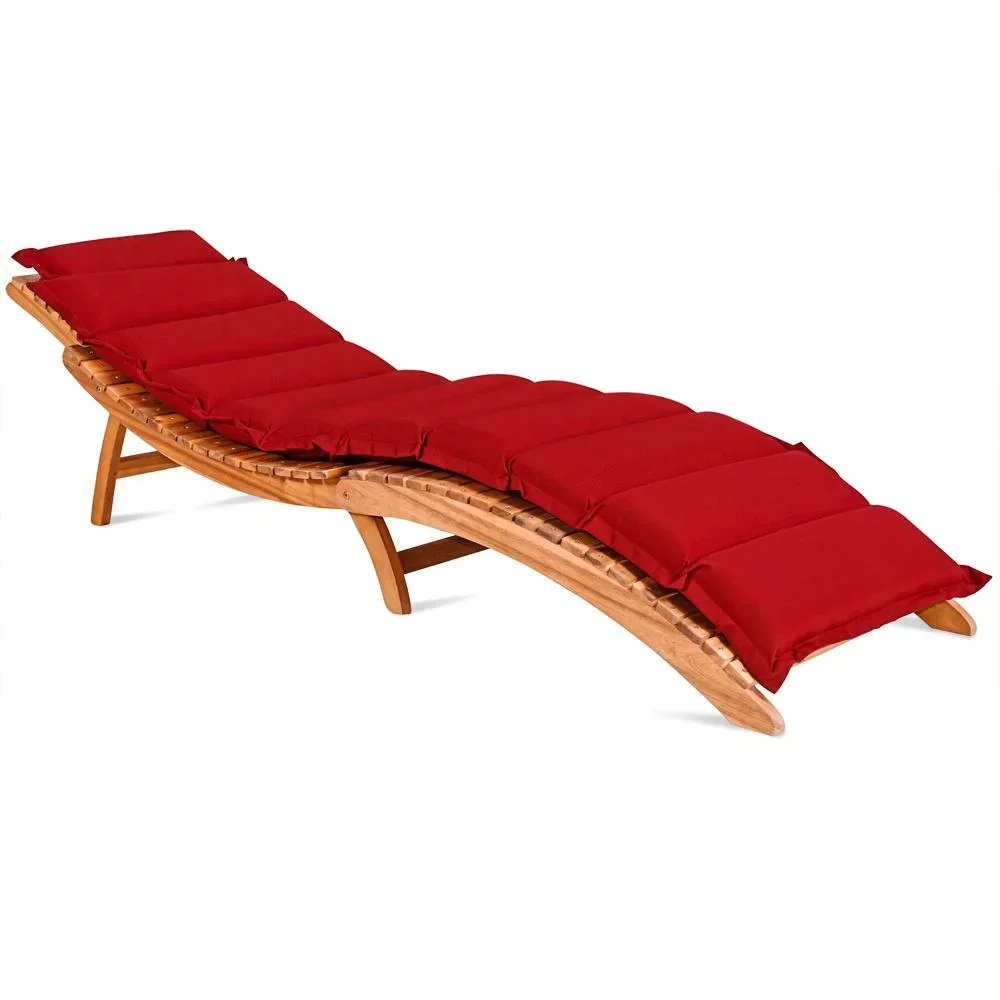 Gartenkissen - Für Liege - Mit Kopfstütze - 183x56x7cm - Rot