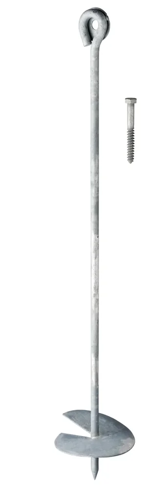 Bodenanker 450 mm mit Schraube, feuerverzinkt