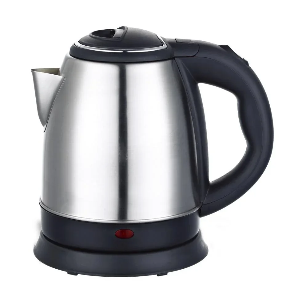 Wasserkocher „TKG JK 1029 N“, 1,2 Liter, 1800 Watt, Edelstahl, Kabellos, Silberfarben/ Schwarz