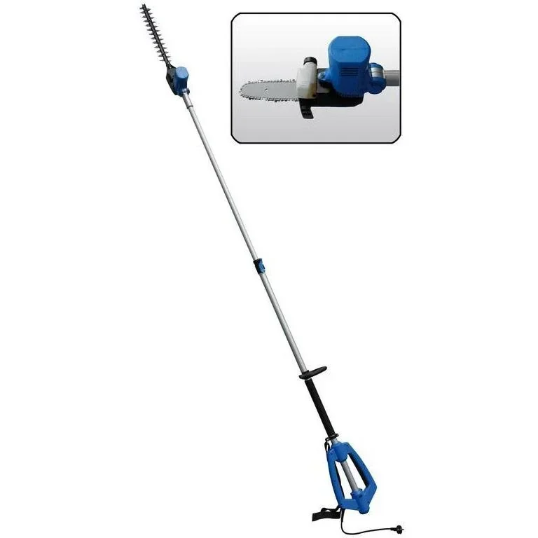 2-in-1-Gartenset mit Heckenschere und Astsäge - verstellbarer Griff und Schneidkopf - 800 W