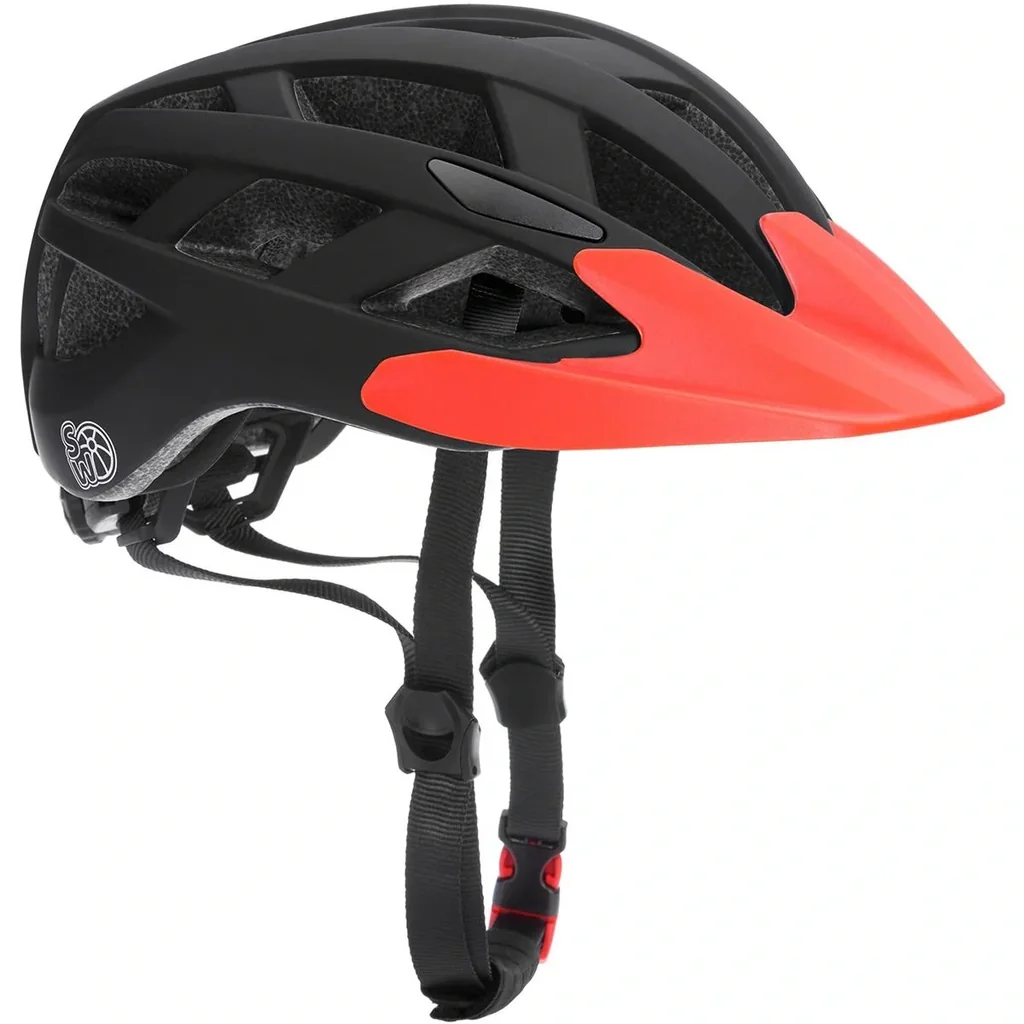 Kinderhelm schwarz-orange Größe S