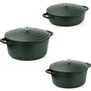 Performance Series Töpfe & Pfannen - Bratpfanne 28 cm + Bratpfanne 28 cm + Bratpfanne 24 cm - Grün