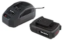 Starter Set 18 Volt Li-Ionen Familie: 1 x Akku 1,5 Ah + 1 x Ladegerät