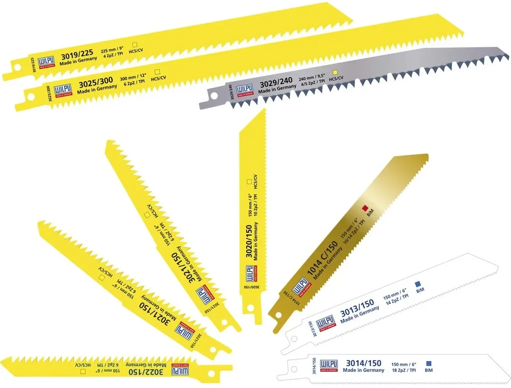 Sägeblatt Set für Säbelsägen, 10 tlg. für Holz und Metall