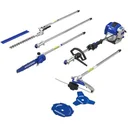 4-IN-1 Bürstenschneidemaschine, Heckenschere Kettensäge mit Benzinmotor