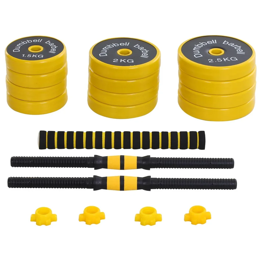 25 kg Hantel & Langhantel ergonomisch hochwertig verstellbar 3-in-1