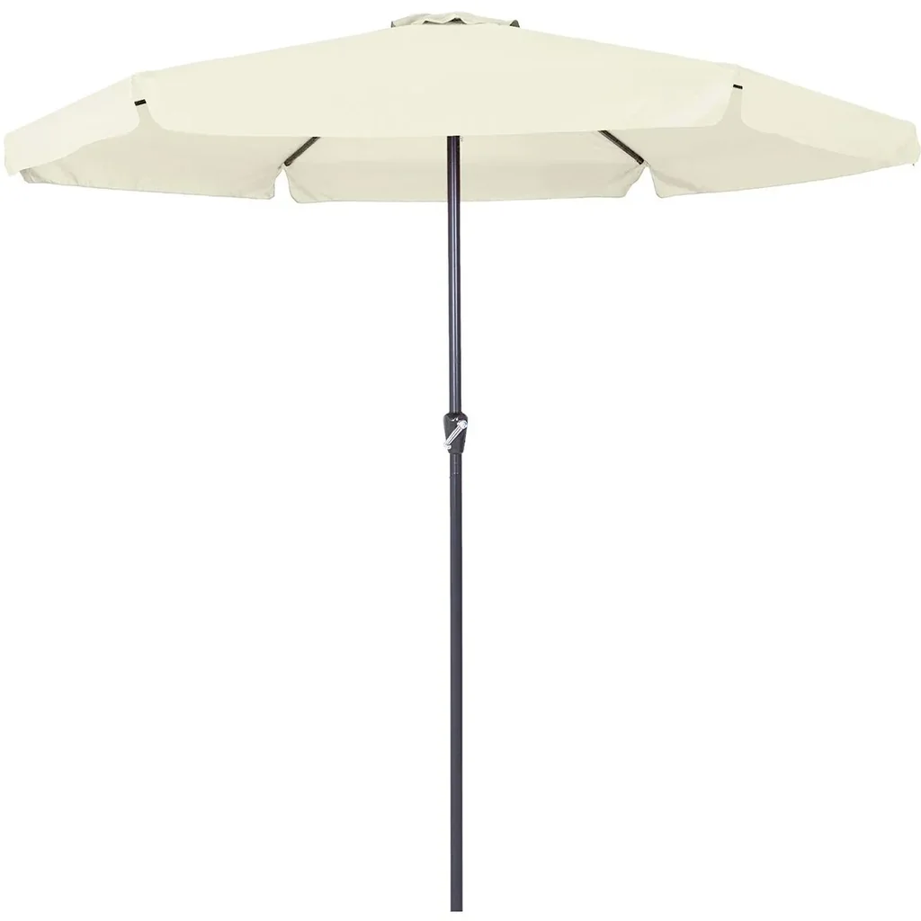 Sonnenschirm mit Drehmechanismus beige Ø330cm mit UV-Schutz 40+